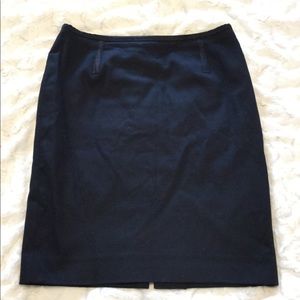 EUC ECCOCI Black Silk/Cotton Blend Pencil Skirt 0